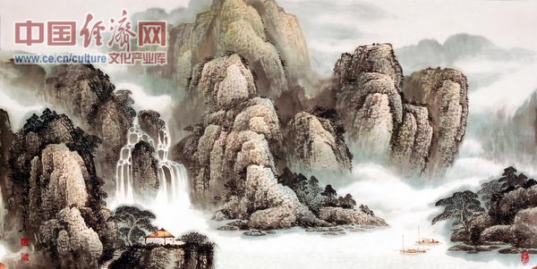 杜中良著名山水画家国画作品选_书画频道