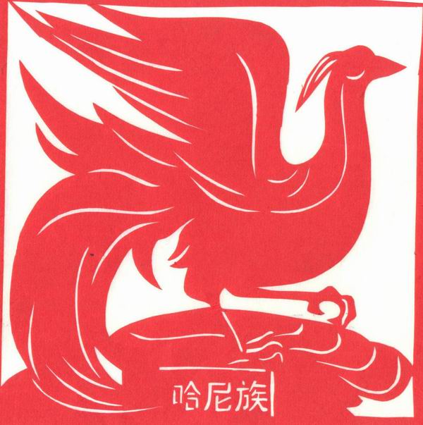 谷异剪纸艺术家剪绘56个民族图腾剪纸_书画频